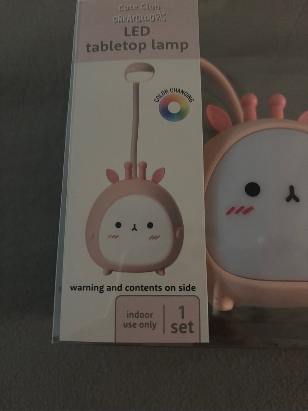 LED Tabletop Lamp - Colorchanging Pink Animal - Picture 2 of 7